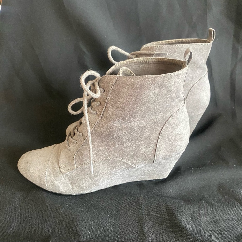 Zara Suede Wedge Booties - Picture 3 of 10